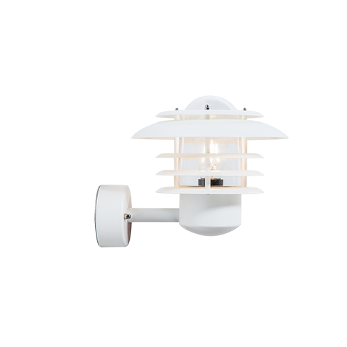 Max vägglampa IP23 D240 vitstruktur E27